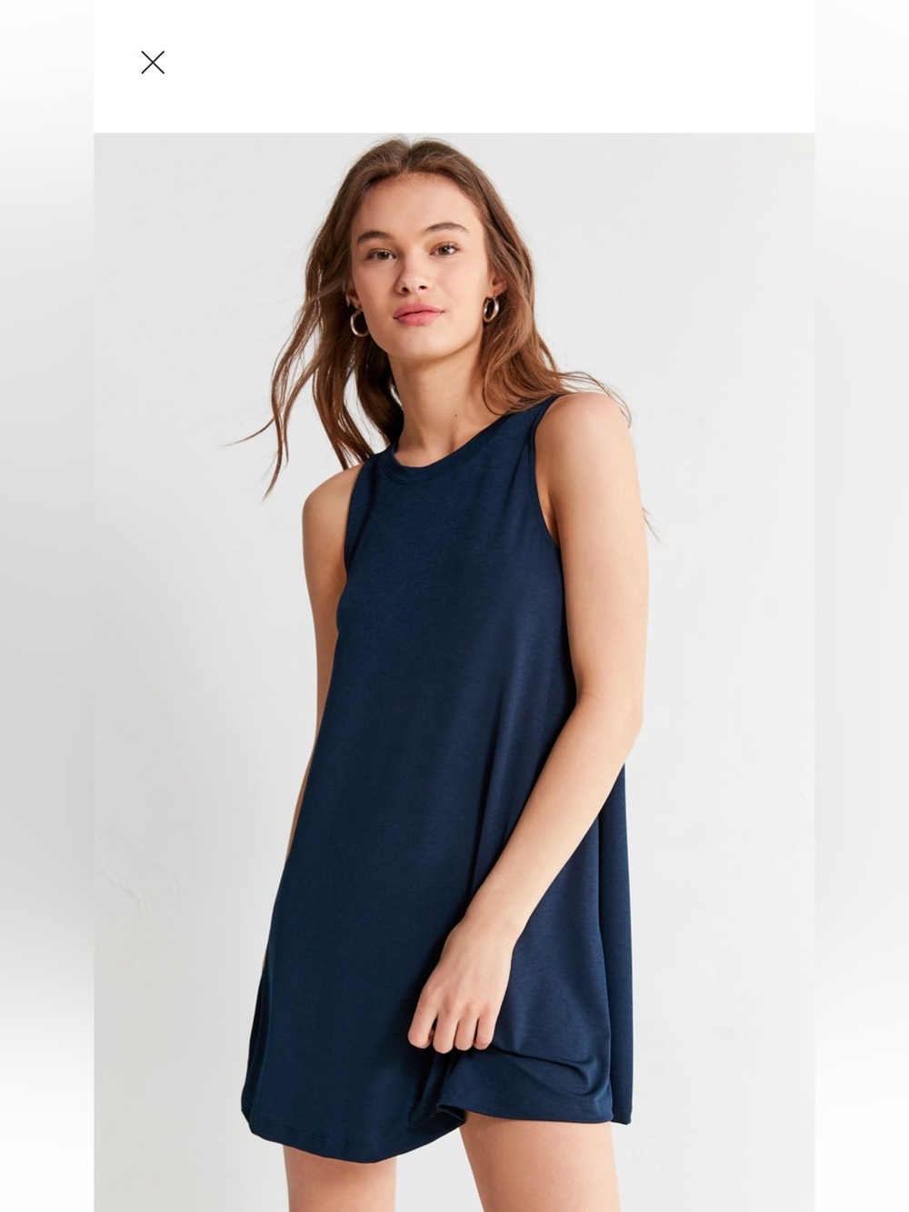 Urban Outfitters UO Swing Tank Mini Dress in XS Navy Blue